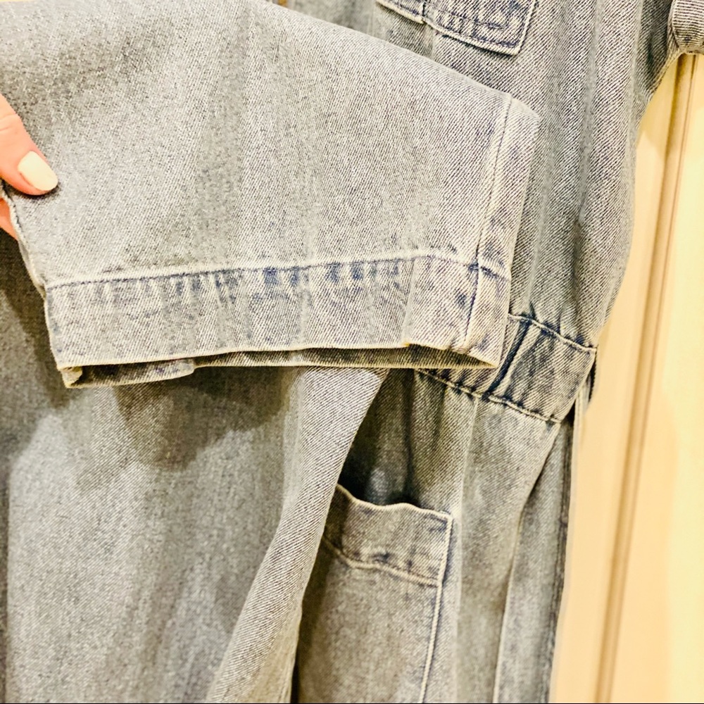 Express x Ladygang Denim Zippered Jumpsuit - Picture 10 of 11
